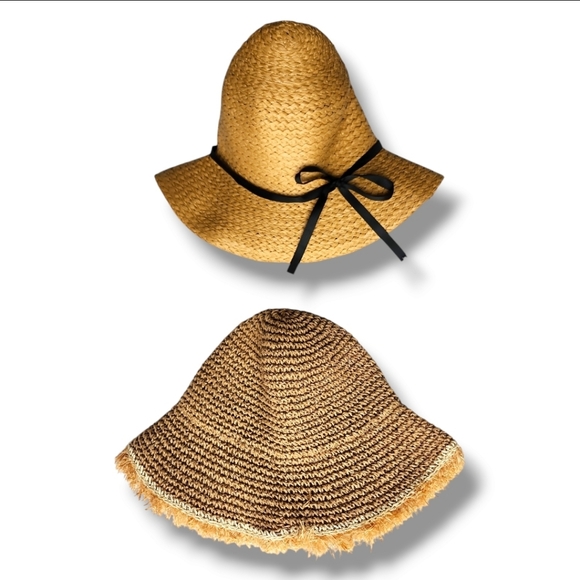 Bundle Of Womans Straw Hats - Picture 1 of 6
